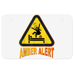 amber alert meme crazy girl warning t shirt ATV License Plate | Artistshot