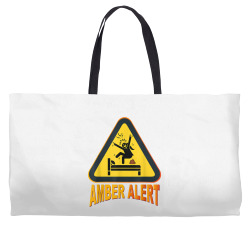 amber alert meme crazy girl warning t shirt Weekender Totes | Artistshot