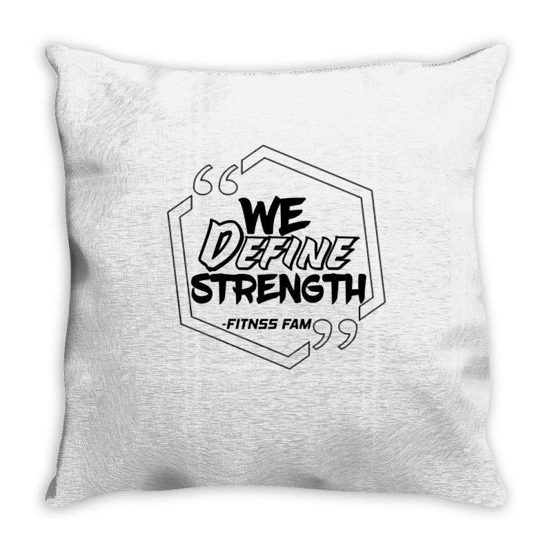 Strength Motivation By Fitness Fam Apparel Premium T Shirt Throw Pillow | Artistshot