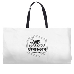 strength motivation by fitness fam apparel premium t shirt Weekender Totes | Artistshot