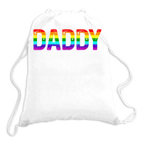 Daddy, Gay Daddy Bear, Retro Lgbt Rainbow, Lgbtq Pride T Shirt Drawstring Bags | Artistshot