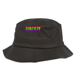 daddy, gay daddy bear, retro lgbt rainbow, lgbtq pride t shirt Bucket Hat | Artistshot
