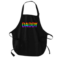 Daddy, Gay Daddy Bear, Retro Lgbt Rainbow, Lgbtq Pride T Shirt Medium-length Apron | Artistshot