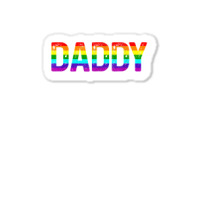 Daddy, Gay Daddy Bear, Retro Lgbt Rainbow, Lgbtq Pride T Shirt Sticker | Artistshot