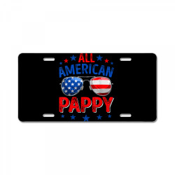 mens retro all american pappy american flag patriotic t shirt License Plate | Artistshot