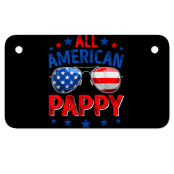 mens retro all american pappy american flag patriotic t shirt Motorcycle License Plate | Artistshot