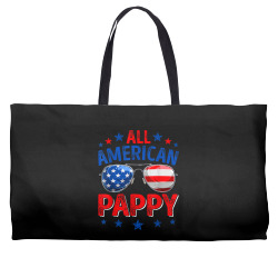 mens retro all american pappy american flag patriotic t shirt Weekender Totes | Artistshot