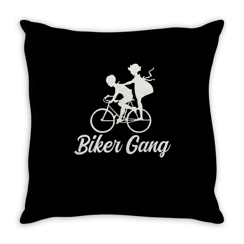 Biker Gang Pullover Hoodie Throw Pillow | Artistshot