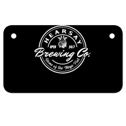 hearsay brewing co home of the mega pint that’s hearsay t shirt Motorcycle License Plate | Artistshot