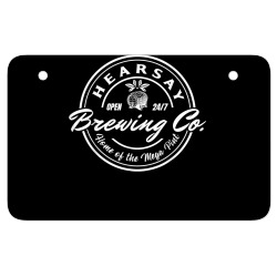 hearsay brewing co home of the mega pint that’s hearsay t shirt ATV License Plate | Artistshot