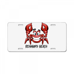 rehoboth beach delaware family vacation group trip crab t shirt License Plate | Artistshot