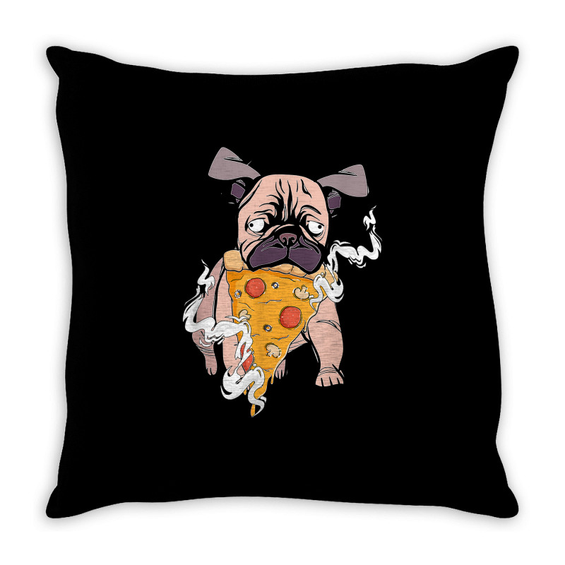 Crazy Pug Loves Pizza Gift For Pizza Lover & Funny Dog Story T Shirt Throw Pillow | Artistshot