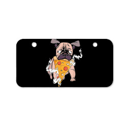 crazy pug loves pizza gift for pizza lover & funny dog story t shirt Bicycle License Plate | Artistshot