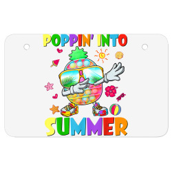 poppin into summer pop it pineapple students school's out t shirt ATV License Plate | Artistshot