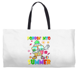 poppin into summer pop it pineapple students school's out t shirt Weekender Totes | Artistshot