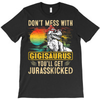 Womens Fun Women Retro Gigisaurus Dinosaur T Rex Mothers Day T Shirt T-shirt | Artistshot