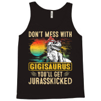 Womens Fun Women Retro Gigisaurus Dinosaur T Rex Mothers Day T Shirt Tank Top | Artistshot