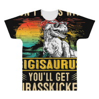 Womens Fun Women Retro Gigisaurus Dinosaur T Rex Mothers Day T Shirt All Over Men's T-shirt | Artistshot