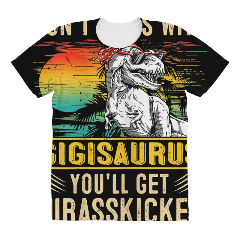 Womens Fun Women Retro Gigisaurus Dinosaur T Rex Mothers Day T Shirt All Over Women's T-shirt | Artistshot