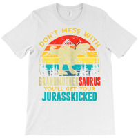 Womens Fun Women Retro Grandmothersaurus Dinosaur T Rex Mothers Day T T-shirt | Artistshot