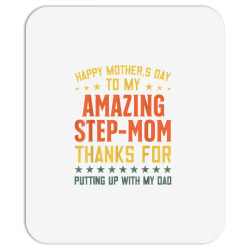 happy mother's day to my amazing step mom funny mom 2022 t shirt Mousepad | Artistshot