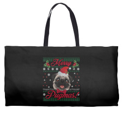 christmas t shirt merry pugmas funny gift for pug lovers Weekender Totes | Artistshot