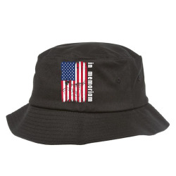 decoration day american flag in memoriam t shirt Bucket Hat | Artistshot
