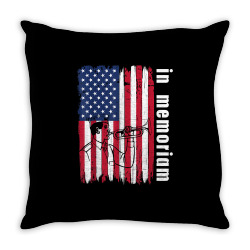decoration day american flag in memoriam t shirt Throw Pillow | Artistshot