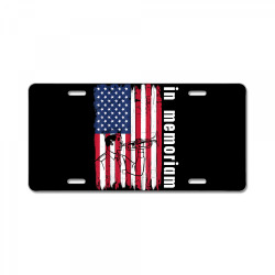 decoration day american flag in memoriam t shirt License Plate | Artistshot