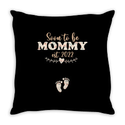 soon to be mommy 2022 mother's day first time mom pregnancy long sleev Throw Pillow | Artistshot