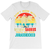 Womens Fun Women Retro Mommysaurus Dinosaur T Rex Mothers Day T Shirt T-shirt | Artistshot