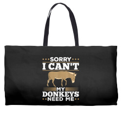 farming donkey lover farm animal lover farmer funny donkey t shirt Weekender Totes | Artistshot