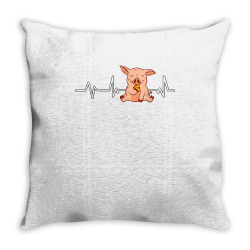 pizza pig heartbeat pig gift pig t shirt Throw Pillow | Artistshot