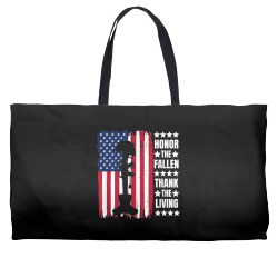 honor the fallen thank the living memorial day veterans day t shirt Weekender Totes | Artistshot