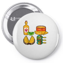 love mexico tequila nachos tacos cinco de mayo t shirt Pin-back button | Artistshot