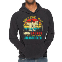 Womens Fun Women Retro Momsaurus Dinosaur T Rex Mothers Day T Shirt Vintage Hoodie | Artistshot