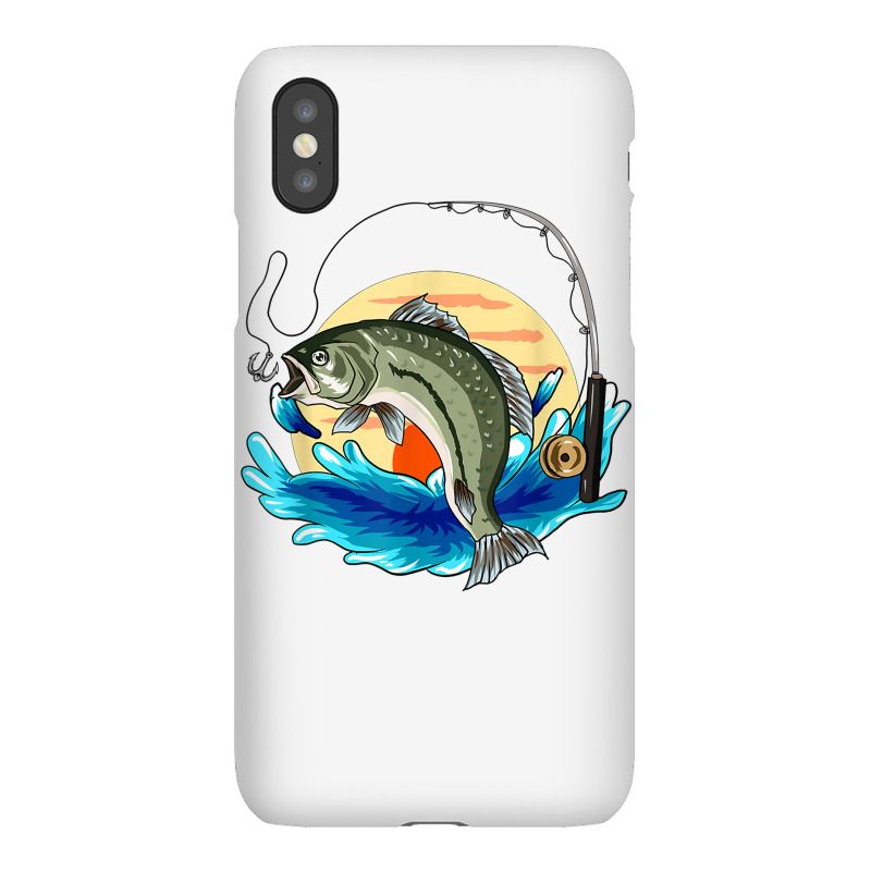 Perch Sunset Fishing Retro T Shirt Iphonex Case | Artistshot
