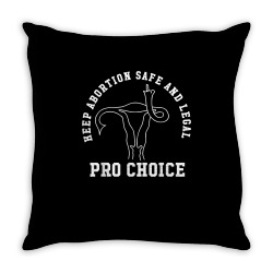keep abortion safe legal pro choice middle finger ulterus t shirt Throw Pillow | Artistshot