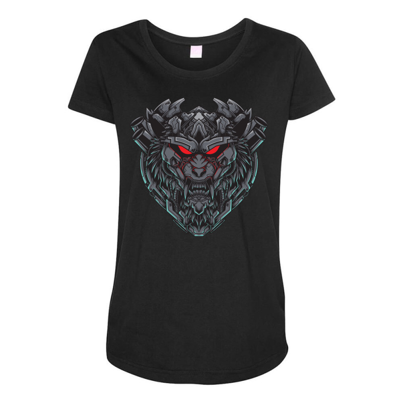 Wolf Mecha Maternity Scoop Neck T-shirt by anamvec | Artistshot