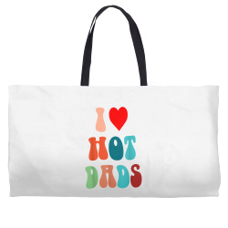 i love hot dads funny i heart hot dads  love hot dads t shirt Weekender Totes | Artistshot
