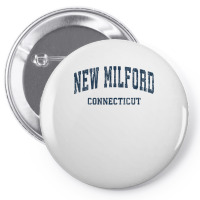 New Milford Connecticut Ct Vintage Varsity Sports Navy Desig T Shirt Pin-back Button | Artistshot