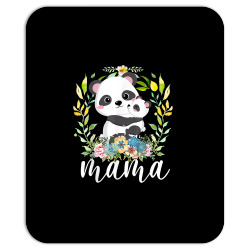 flowers mom & cute baby panda   animal mama mother's day t shirt Mousepad | Artistshot