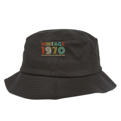 womens vintage 1970 52 years old gifts 52th birthday gift for men t sh Bucket Hat | Artistshot