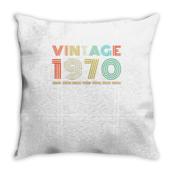 womens vintage 1970 52 years old gifts 52th birthday gift for men t sh Throw Pillow | Artistshot