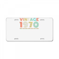 womens vintage 1970 52 years old gifts 52th birthday gift for men t sh License Plate | Artistshot