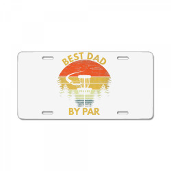 best dad by par disc golf lover vintage grandpa father’s day premium License Plate | Artistshot