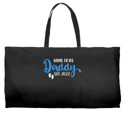 mens soon to be daddy est.2022 pregnancy announcement t shirt Weekender Totes | Artistshot