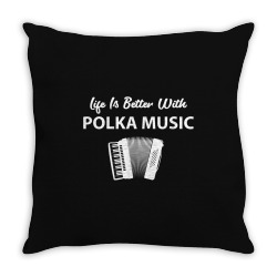 Funny Polka Music Accordion Polka Dancing Throw Pillow | Artistshot