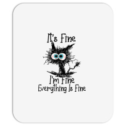 it's fine i'm fine everything is fine funny cat raglan baseball tee Mousepad | Artistshot