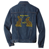 My Butt Hurts What Funny Easter Bunny T Shirt Men Denim Jacket | Artistshot